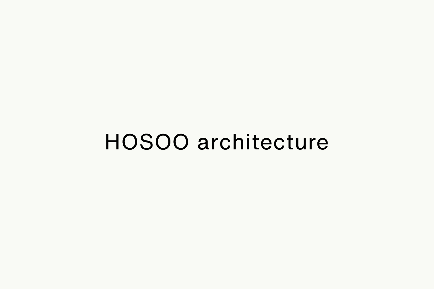 HOSOO architecture｜ロゴタイプ・ステーショナリー